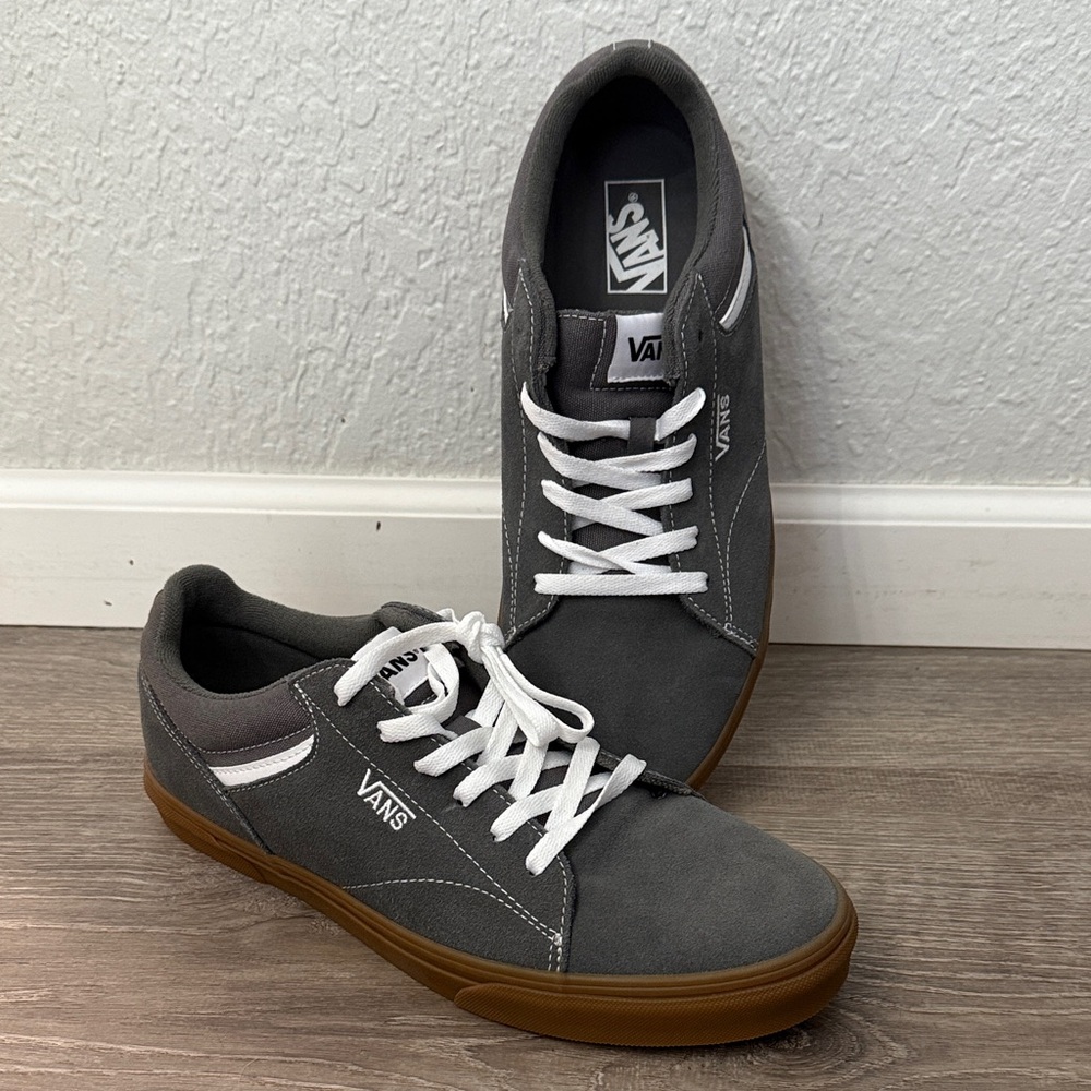 Vans Gray and White Men's Sneakers Size 12